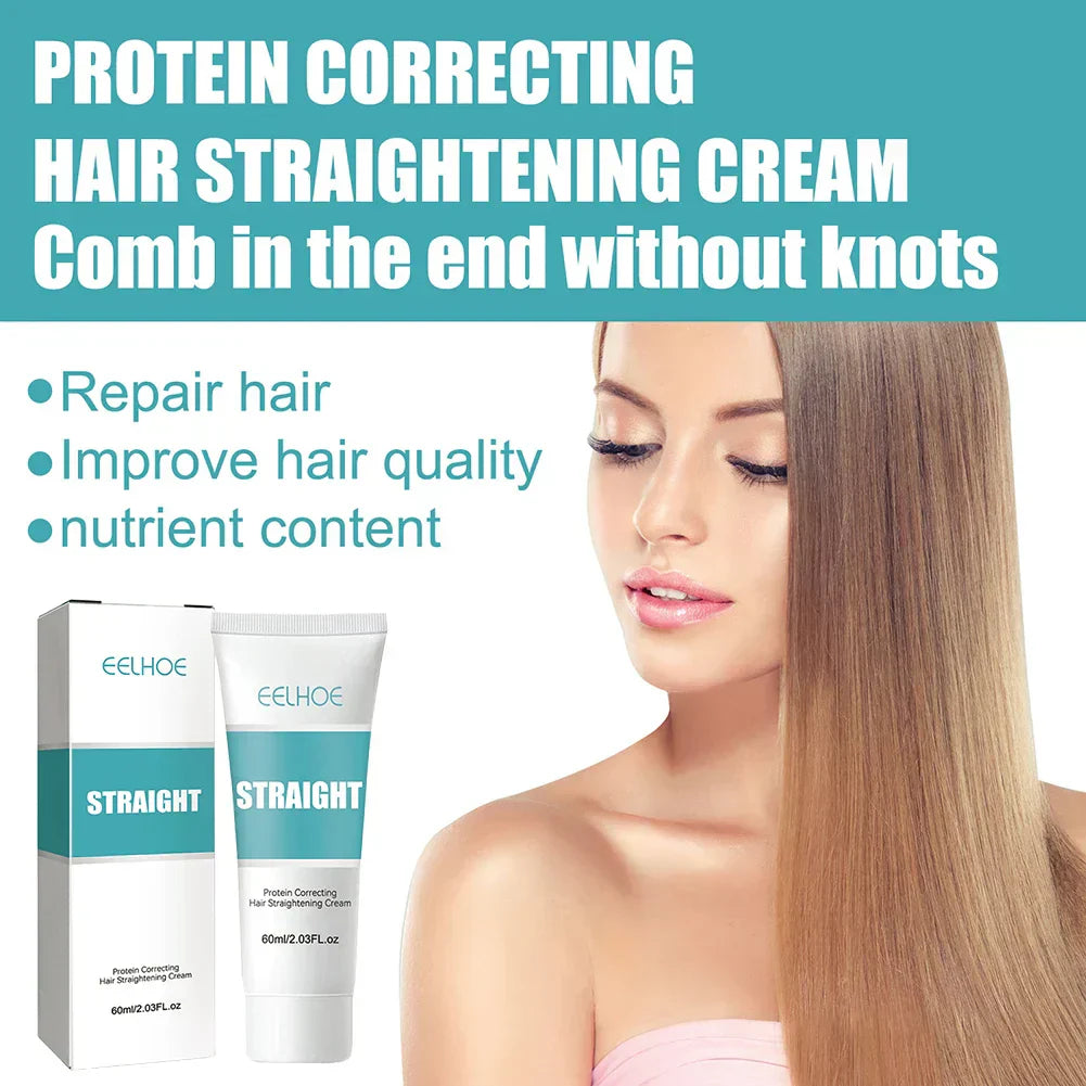 Keratin Hair Straightening Cream (Korean, Unisex)  - Silky Smooth Hair for All